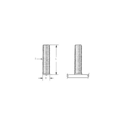CD Metric Non Flanged Weld Studs